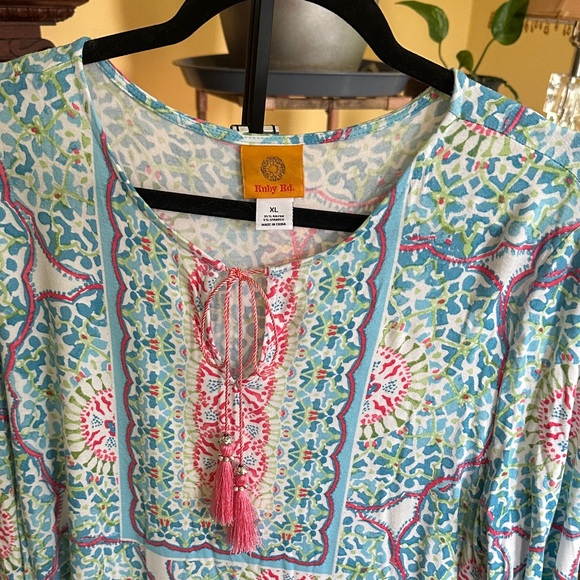 Ruby Rd. Multicolor Boho Blouse - Picture 2 of 7